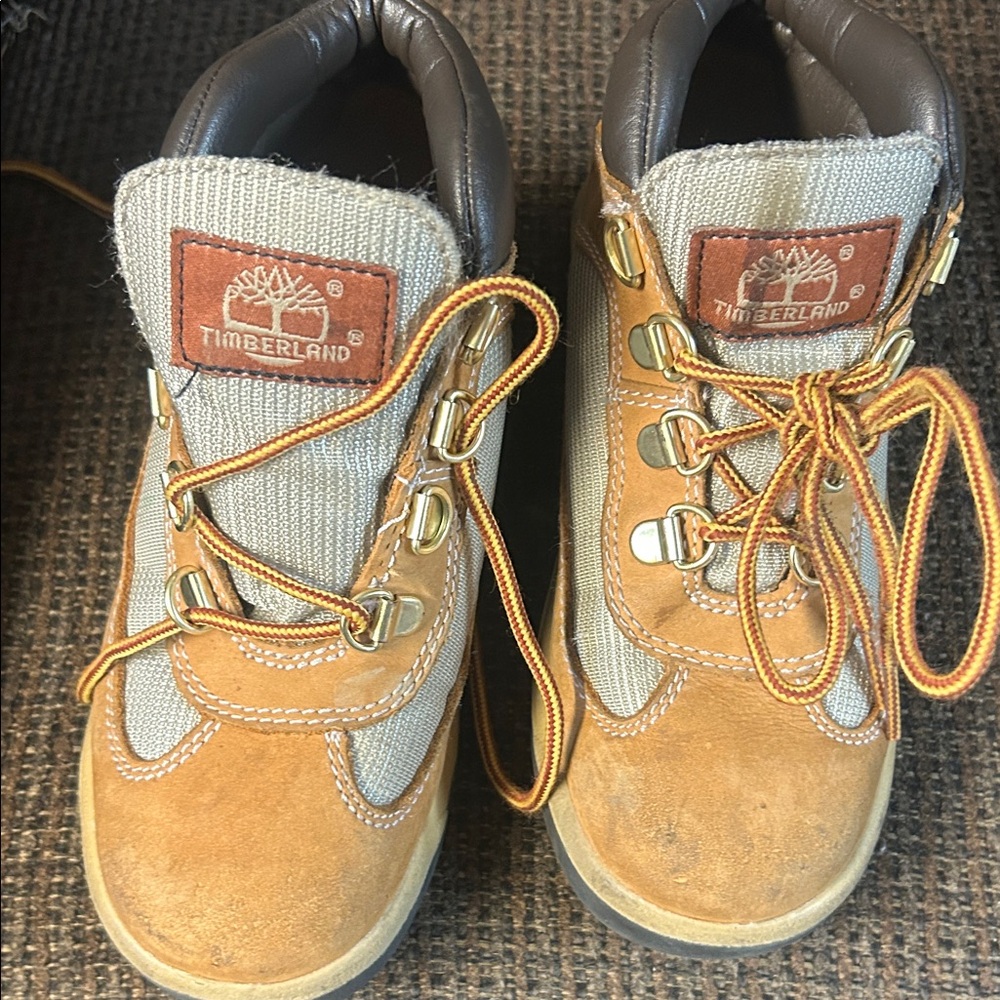 Brown and Gray Hiking Boots
